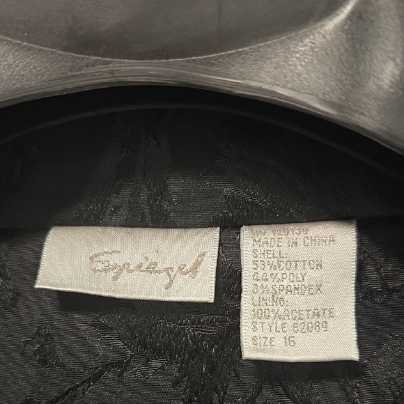 Spiegel Black Floral Jacquard Blazer, Regal and elegant Size 16 - Picture 2 of 16